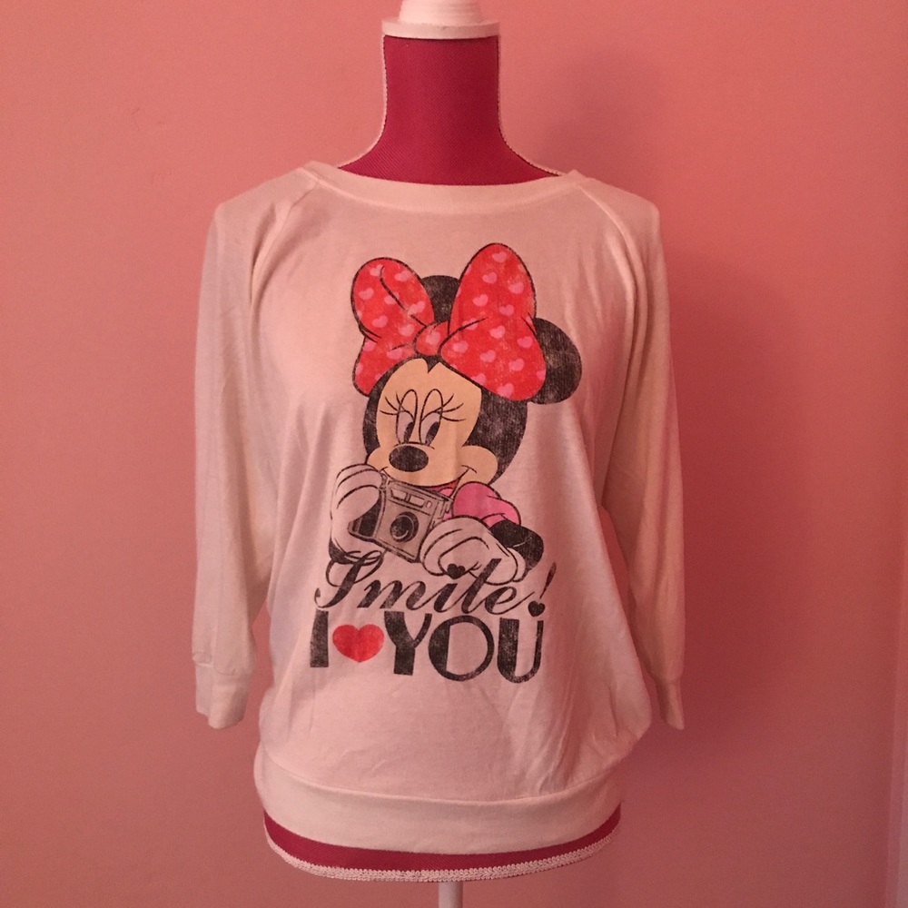 ❤️{3 for $15} Forever21 M Minnie Mouse 3/4 Sleeve